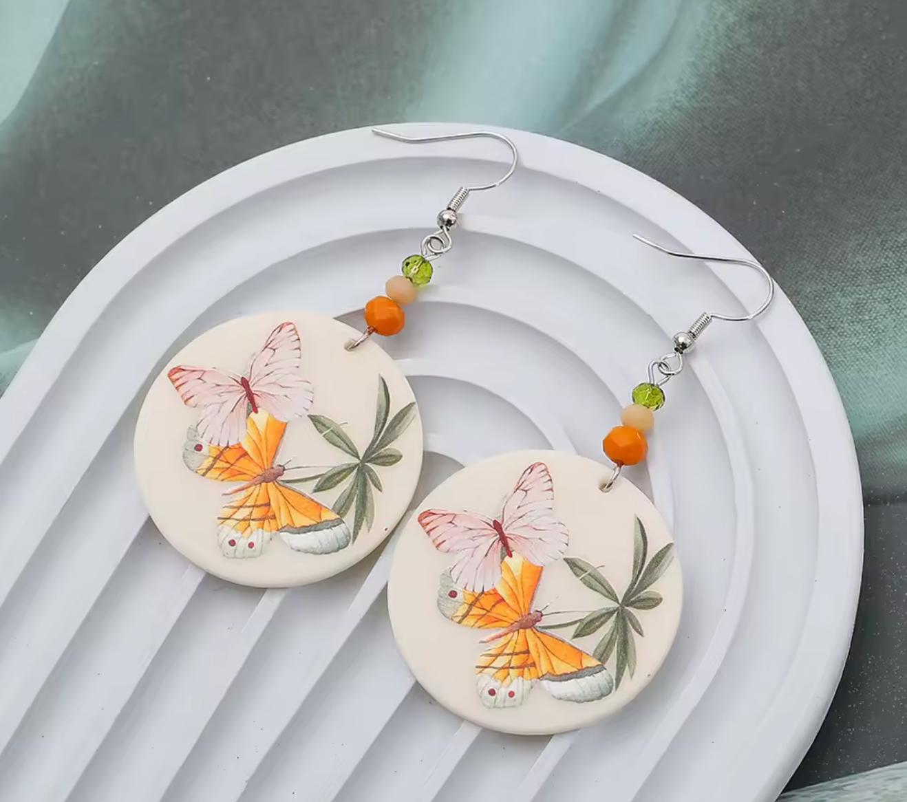 New Fashion 3D Printed Acrylic Butterfly Earrings for Women