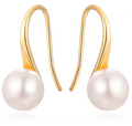 Cultured Pearl Dangle Hoop Earrings for Women