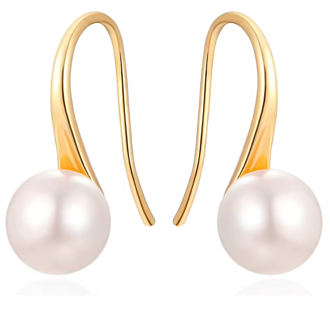 Cultured Pearl Dangle Hoop Earrings for Women