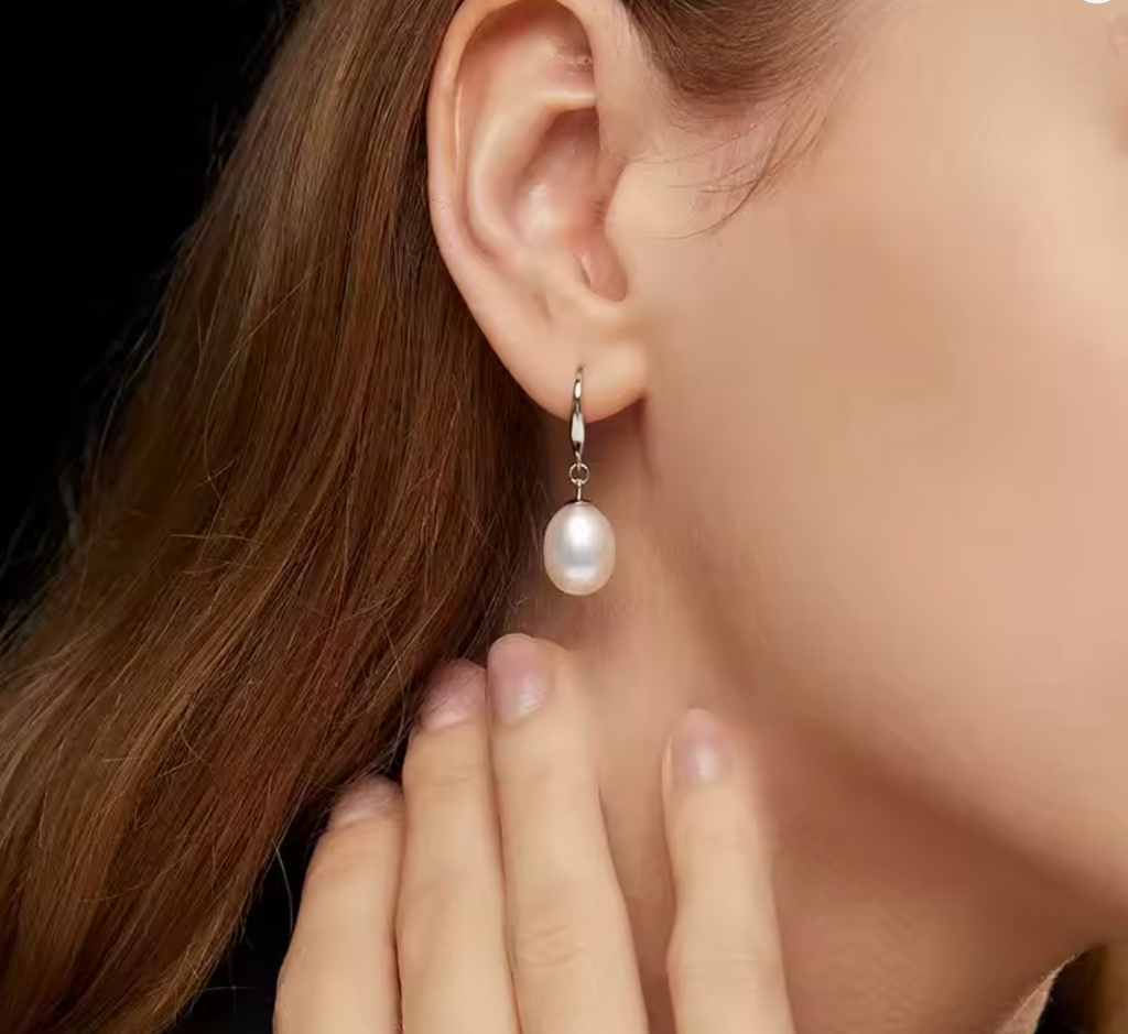 New Arrivals Natural Freshwater Cultured Pearl Drop Earrings for Women